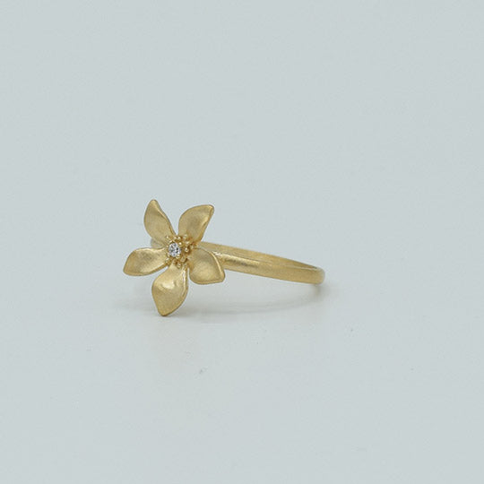 PLAQUÉ OR - Bague Fleur Léna Oxyde de Zirconium