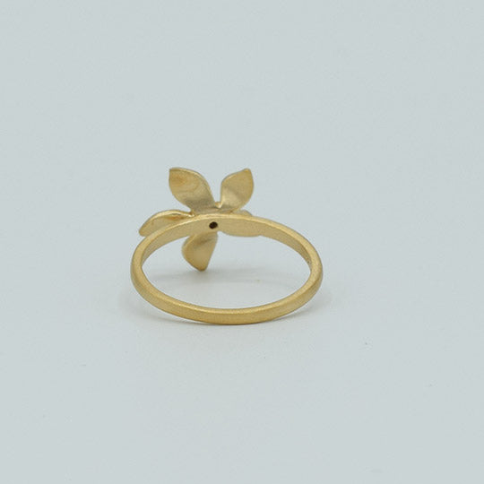 PLAQUÉ OR - Bague Fleur Léna Oxyde de Zirconium