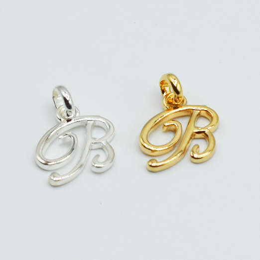 B - Pendentif Lettres Alphabétiques (Argent 925 Ou Plaqué Or) – Petites ...