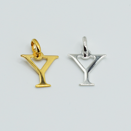 Y - Pendentif Lettres Alphabétiques (Argent 925 ou Plaqué Or)