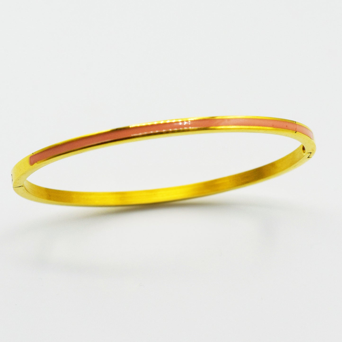 ACIER INOXYDABLE - Bracelet jonc bande colorée
