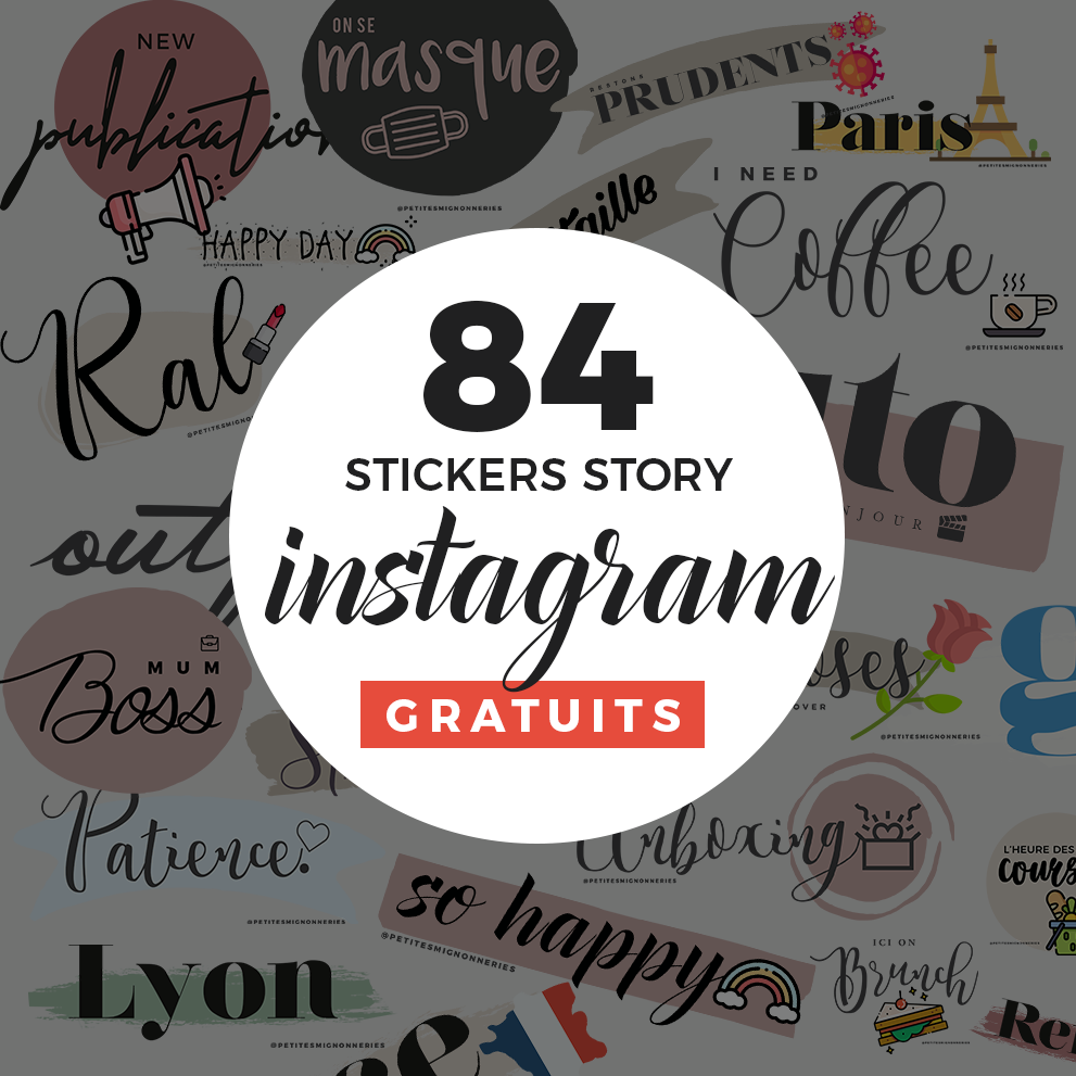84 Stickers de Story Instagram GRATUITS
